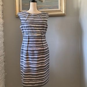 Grey & White Office Dress, Calvin Klein, 10